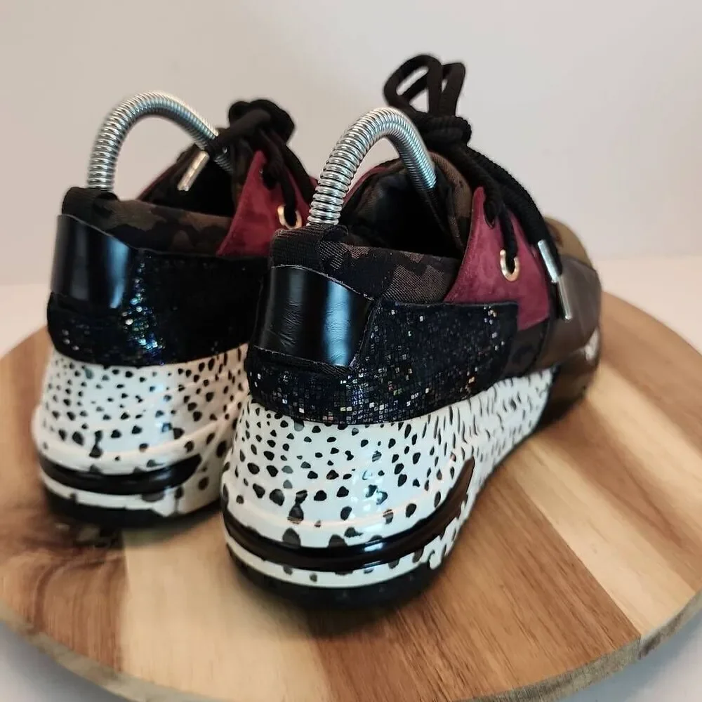 Steve Madden Cliff Sneakers Women's Size 8.5 Olive Multicolor/Camo